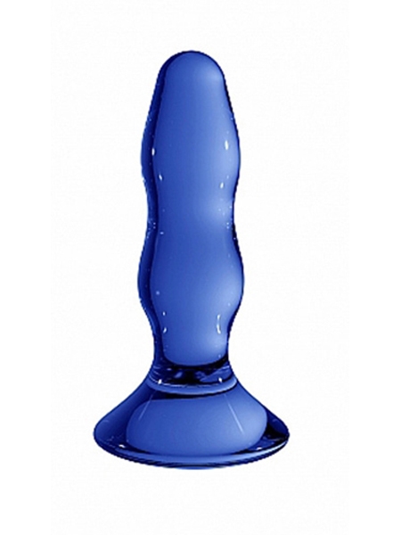 Pleaser Blue butt plug by Chrystalino