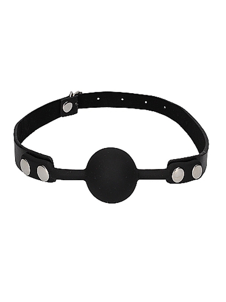 Silicone Ball Gag with Adjustable Bonded Leather Straps by Ouch