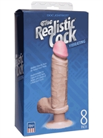 2. Sex Shop, A Vibrating Realistic CocK - 8 inches Beige | DAMAGED BOX\FINAL SALE