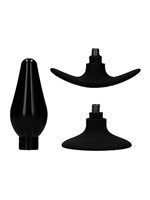 3. Sex Shop, Interchangeable Aluminum and Silicone Butt Plug Set in Black by Ouch! | DAMAGED BOX\FINAL SALE