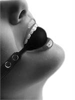 4. Sex Shop, Silicone Ball Gag with Adjustable Bonded Leather Straps by Ouch