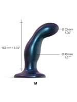 2. Sex Shop, Medium Metallic Blue Snaky Dildo Plug by Strap-on-Me