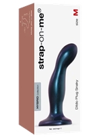 3. Sex Shop, Medium Metallic Blue Snaky Dildo Plug by Strap-on-Me