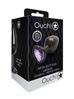 6. Sex Shop, Medium Heart Gem Aluminum Butt Plug by Ouch