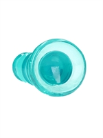 2. Sex Shop, Turquoise Curvy Dildo Plug with Suction Cup Base by Shots