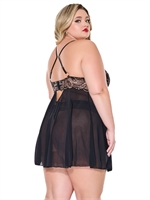 2. Sex Shop, Black and Gold Babydoll and Thong Set by Coquette