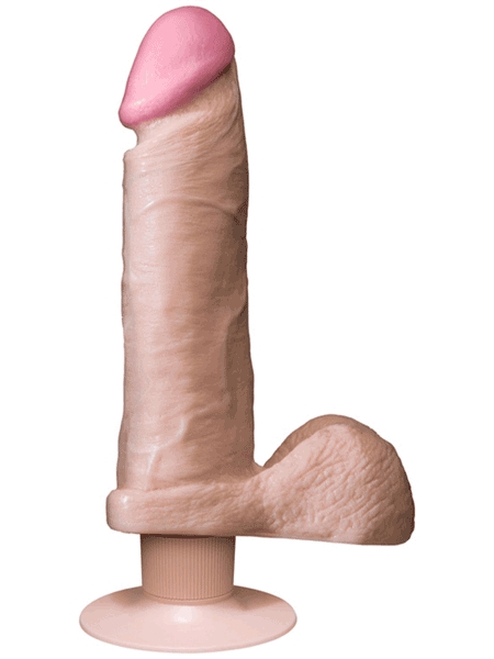 A Vibrating Realistic CocK - 8 inches Beige | DAMAGED BOX\FINAL SALE