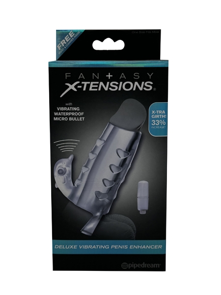 Deluxe Vibrating Penis Enhancer - Clear