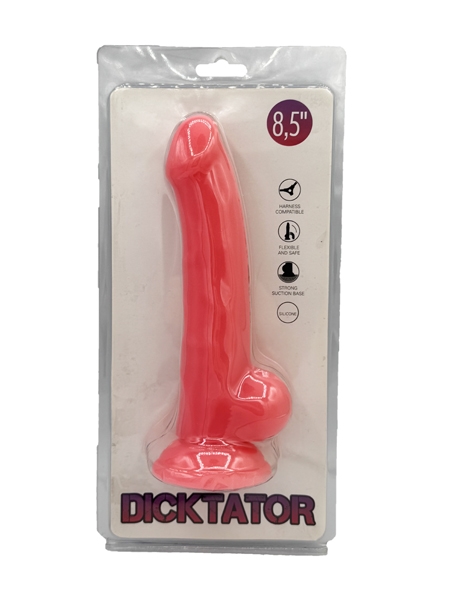 Dildo with Balls 8.5 inches Coral - Dicktator